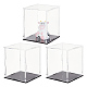 Olycraft 3 paquete de vitrina de acrílico transparente ensamblar coleccionables caja de figuras de acción cajas de exhibición escaparate de protección a prueba de polvo para colección figuras de acción bloques modelos 2.4x2.4x2.8 pulgadas ODIS-WH0038-07A-1