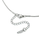 304 collier chaîne serpent ronde en acier inoxydable pour homme femme NJEW-YW0001-13-2