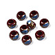 Undurchsichtige Unterlegscheibe-Perlen aus Acryl mit Blumendruck SACR-S305-27-F02-1
