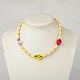 Stretchy Wood Jewelry Sets: Necklaces & Bracelets for Kids SJEW-JS00669-02-2