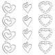 DICOSMETIC 18Pcs 3 Styles Heart Pendants Stainless Steel Double Heart Charms Cute Little Heart Pendants Heart Shape with Hollow Edge for DIY Bracelet Necklace Earring Jewelry Making STAS-DC0007-47-1