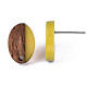 Accessoires de boucles d'oreilles en résine et bois de noyer MAK-N032-004A-A03-4