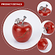 Chgcraft 4 pz figurine di mela di diaspro rosso naturale decorazioni di mele diaspro rosso decorazioni per display con foglie in lega per composizioni floreali decorazioni per la casa in cucina DJEW-WH0015-75-5