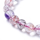 Bracelets extensibles en perles de quartz rutiles naturelles BJEW-G626-8mm-02B-2