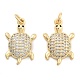 Подвески из латуни с прозрачным фианитом KK-U009-12K-G-1
