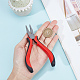 SUNNYCLUE 5 Inch Flat Nose Pliers Jewelry Pliers Mini Precision Pliers Wide Flat Nose Pliers Small Plier Clamping Metal Sheet Forming Tools for Women Jewelry Making DIY Hobby Projects Supplies Red AJEW-SC0001-42-3
