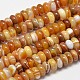 Rondelle Natural Agate Bead Strands G-M258-38-1