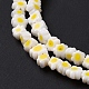 Chapelets de perle de millefiori en verre manuelles LAMP-J035-4mm-74-4