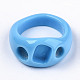 不透明な樹脂の指輪  ドジャーブルー  usサイズ7（17.3mm） RJEW-N033-008-A01-3