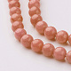 Chapelets de perles rondes en jade de Mashan naturelle X-G-D263-10mm-XS18-5