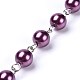 Handgemachte Perlenketten aus gefärbten Glasperlen AJEW-JB00487-03-1