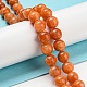 Brins de perles teintes en calcite orange naturelle G-P503-8MM-11-2