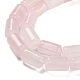 Granos naturales de abalorios de cuarzo rosa G-Q004-A02-01-4