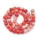 Chapelets de perles en agate craquelée naturelle teintée G-T100-03C-3
