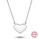 Día de San Valentín 925 collares con colgante en forma de corazón de plata de ley para mujer LE7132-2-1