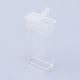 プラスチックビーズ収納ケース  フリップトップビーズ収納  シードビーズ収納ボックス  長方形  透明  5x2.7x1.2cm  穴：9x10mm  容量：10ml（0.34fl.oz） CON-R010-03-2