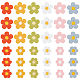 Applique all'uncinetto bicolore a forma di fiore in stile 60 pz 12 DIY-FG0004-05-1