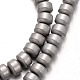 Frosted Electroplated Non-magnetic Synthetic Hematite Bead Strands G-E303-E05-1