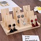 3-Slot Wooden Earring Display Card Stands EDIS-R027-01A-03-1
