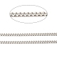 Cadenas barbadas facetadas de plata de primera ley con baño de rodio STER-F052-06P-2