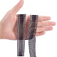 綿のリボン  接着剤で  縫製クラフトトリムレース用  ブラック  24mm  約50ヤード/ロール FIND-WH0051-95-3