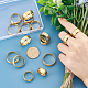 UNICRAFTALE 16pcs 8 Sizes Matte Gold Band Ring Stainless Steel Laser Inscription Plain Blank Finger Ring Metal Hypoallergenic Wedding Classical Ring with Velvet Pouches for Jewelry Making Gift RJEW-UN0002-50-4
