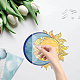 Creatcabin 8 Stück Sonne-Mond-Fensteraufkleber DIY-WH0379-007-3