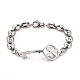 304 Stainless Steel Clover Skeleton Key Link Bracelet with Coffee Bean chains for Men Women STAS-E160-28P-1