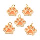 Real 18K Gold Plated Brass Micro Pave Cubic Zirconia Charms ZIRC-L100-085G-10-1