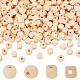 Ahadermaker 500pcs perles en bois naturel WOOD-GA0001-50-1