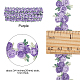 GORGECRAFT 5 Yards Flower Trim Ribbon Purple Flower DIY Lace Applique Sewing Craft Lace Edge Trim for Wedding Dresses Embellishment DIY Party Decor Clothes OCOR-GF0001-17C-2