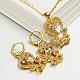 Real 18K Gold Plated Brass Cubic Zirconia Jewelry Sets SJEW-BB05727-G-2