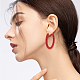 ANATTASOUL 6Pairs 6 Styles Acrylic Petal & Cotton Tassel & Resin Dangle Stud Earrings EJEW-AN0003-75-3