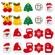 FINGERINSPIRE 20Pcs 10 Style Christmas Theme Towel Embroidery Cloth Patches Mixed Color Sew on Applique Patches Sewing Fabric Badges for DIY Crafts Decor Jeans Jackets Christmas Costume Accessorie PATC-FG0001-45-1