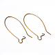Brass Hoop Earrings Findings Kidney Ear Wires EC221-4NFAB-2