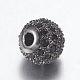 Perles de zircone cubique micro pave en Laiton ZIRC-E134-6mm-05B-2