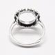 Componentes del anillo de dedo de plata esterlina 925 tailandés ajustable STER-L051-011AS-2