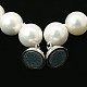 Shell Pearl Necklaces NJEW-G048-5A-3
