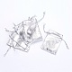銀色の長方形のーガンジーバッグ巾着袋  約5センチ幅  7センチの長さ X-OP012-1