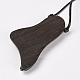 Wood Pendant Necklaces NJEW-S385-03-3