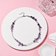 Natural Amethyst Chip Beaded Necklace with Wing NJEW-TA00022-01-2
