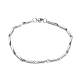 Unisex 304 Stainless Steel Bar Link Chain Bracelets BJEW-L637-43-P-1