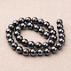 Polished Round Grade A Shell Pearl Bead Strands BSHE-M027-10mm-06-2