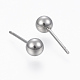 201 Stainless Steel Ball Stud Earrings STAS-H413-02P-B-2