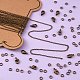 Diy 3m ovalados kits de fabricación de collar de cadenas de cable de latón DIY-FS0001-21AB-5