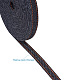 ステッチデニムリボン  服飾材料  DIYクラフトヘアクリップアクセサリーと縫製装飾用  ブラック  1cm  10 M /袋 OCOR-TAC0009-04A-04-4