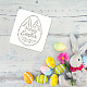 FINGERINSPIRE 5 Pcs Layered Easter Eggs Bunny Painting Stencil 5.9x5.9inch Reusable Cute Rabbit Easter Eggs Drawing Template Happy Easter Decoration Stencil for Painting on Wood Wall Fabric Furniture DIY-WH0394-0198-3