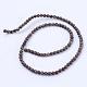 Chapelets de perles de flocon de neige en obsidienne naturelle G-Q462-8mm-37-2