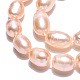 Brins de perles de culture d'eau douce naturelles PEAR-N012-05Q-3