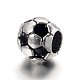Large Hole FootBall/Soccer Ball Alloy Enamel European Beads MPDL-L013-02B-2